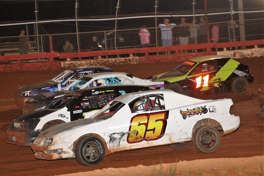 SCDRA front-wheel-drive cars racing on dirt