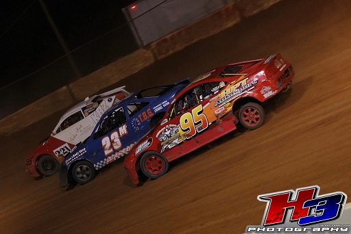 SCDRA front-wheel-drive cars racing on dirt