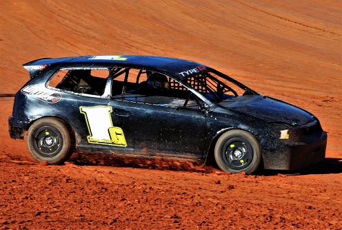SCDRA front-wheel-drive cars racing on dirt