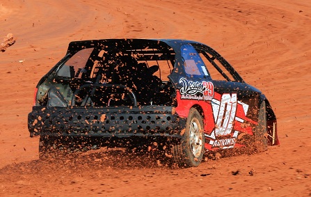 SCDRA front-wheel-drive cars racing on dirt