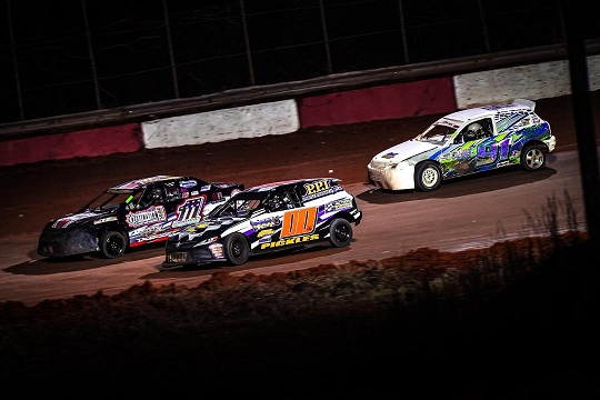 SCDRA front-wheel-drive cars racing on dirt
